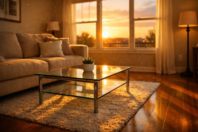 Freshly cleaned renovated living room in Edmonton