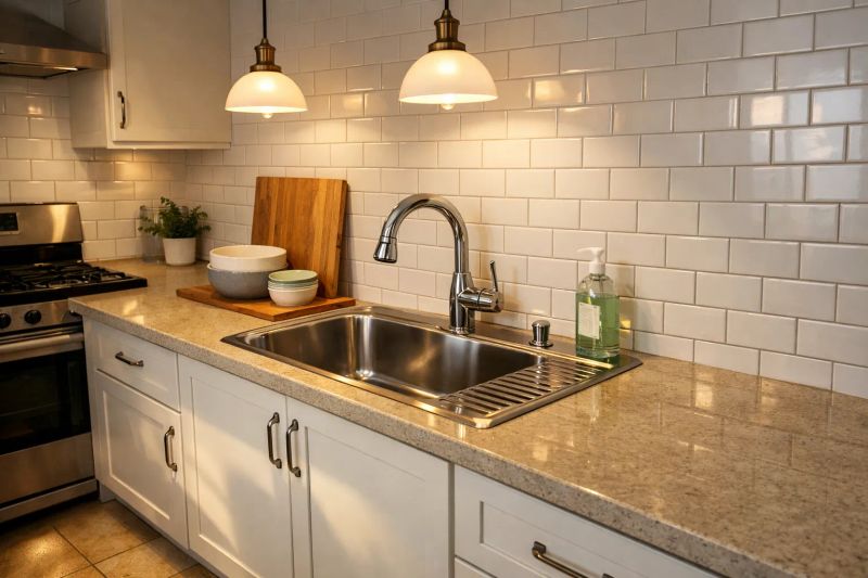 Freshly cleaned kitchen counters in Edmonton
